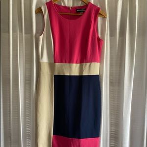 KARL LAGERFELD PARIS SLEEVELESS BLOCK DRESS SZ6